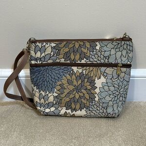 Danny K Tapestry Crossbody Handbag Floral Beach Made in USA Women Boho Purse